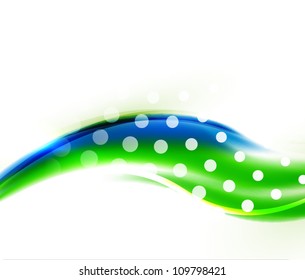 Abstract isolated flowing wave