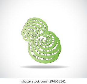 Abstract isolated green shape.