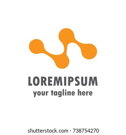 Abstract isolated modern vector logo. Designed molecular icon. Medical paint image. Virus sign. Chem logotype. Biology laboratory illustration symbol.