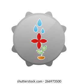 Abstract isolated natural icon on a white background. Vector illustration