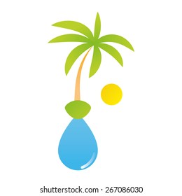 Abstract isolated natural icon on a white background. Vector illustration