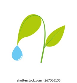 Abstract isolated natural icon on a white background. Vector illustration