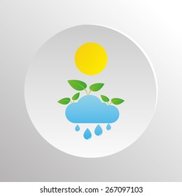 Abstract isolated natural icon on a white background. Vector illustration