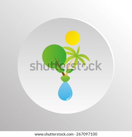 Abstract isolated natural icon on a white background. Vector illustration