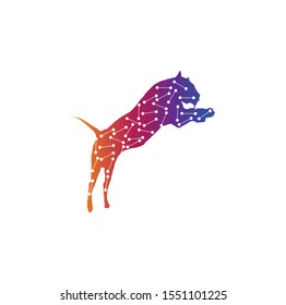 abstract isolated panther suitable for business logos or web logos
