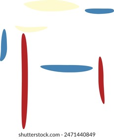 An abstract isolated retro boho oval shape design element.
