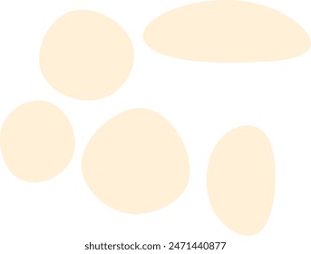 An abstract isolated retro boho oval shape design element.
