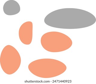 An abstract isolated retro boho oval shape design element.
