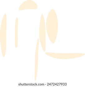 Un elemento de diseño de forma ovalada boho retro aislado abstracto.
