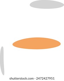 An abstract isolated retro boho oval shape design element.
