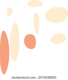 An abstract isolated retro boho oval shape design element.
