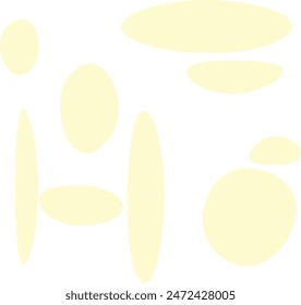 An abstract isolated retro boho oval shape design element.
