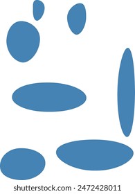 An abstract isolated retro boho oval shape design element.
