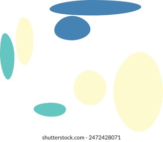 An abstract isolated retro boho oval shape design element.
