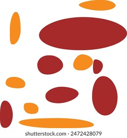 An abstract isolated retro boho oval shape design element.
