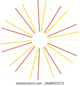 An abstract isolated retro boho sunburst design element.