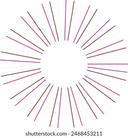 An abstract isolated retro boho sunburst design element.