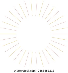 Un elemento de diseño aislado abstracto boho retro sunburst.