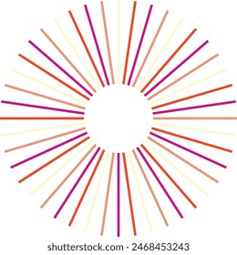 
An abstract isolated retro boho sunburst shape design element.
