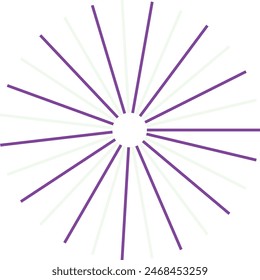 
An abstract isolated retro boho sunburst shape design element.