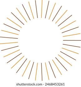 
An abstract isolated retro boho sunburst shape design element.