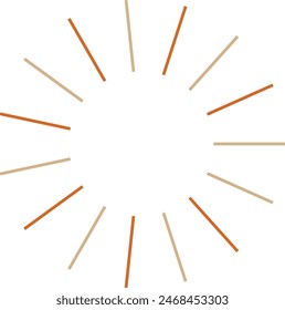 
An abstract isolated retro boho sunburst shape design element.