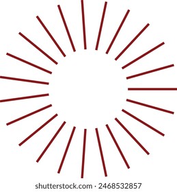 
An abstract isolated retro boho sunburst shape design element.