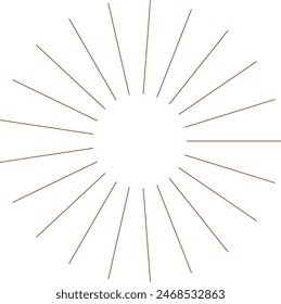 
An abstract isolated retro boho sunburst shape design element.