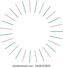 Un elemento de diseño aislado abstracto boho retro sunburst.