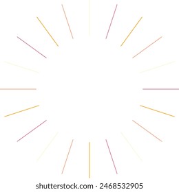 An abstract isolated retro boho sunburst design element.