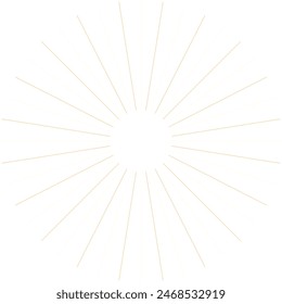 An abstract isolated retro boho sunburst design element.