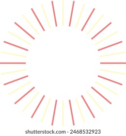 An abstract isolated retro boho sunburst design element.