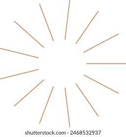 An abstract isolated retro boho sunburst design element.
