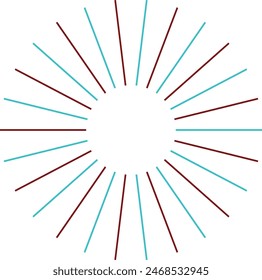 An abstract isolated retro boho sunburst design element.