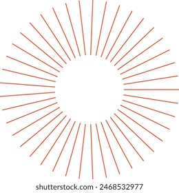 An abstract isolated retro boho sunburst design element.