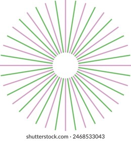 
An abstract isolated retro boho sunburst shape design element.