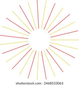 
An abstract isolated retro boho sunburst shape design element.
