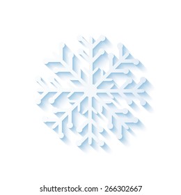 Abstract isolated snowflake on a white background