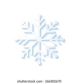 Abstract isolated snowflake on a white background