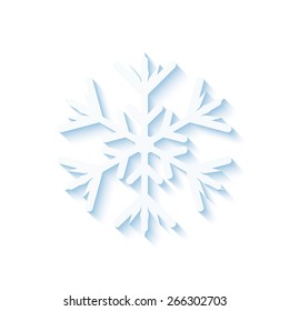Abstract isolated snowflake on a white background