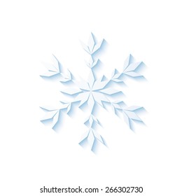 Abstract isolated snowflake on a white background