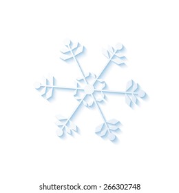 Abstract isolated snowflake on a white background