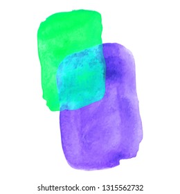 Abstract isolated square vector watercolor banner. Grunge element for paper design. Vector illustration