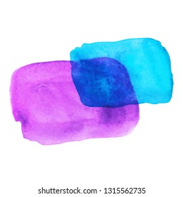 Abstract isolated square vector watercolor banner. Grunge element for paper design. Vector illustration