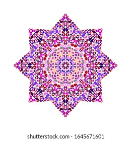 Abstract isolated stone star logo template - geometrical colorful ornamental vector element