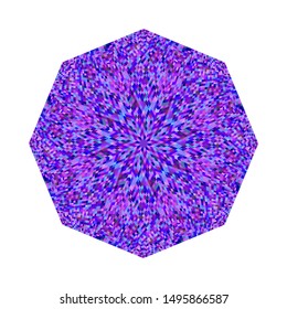 Abstract isolated tiled mosaic octagon shape - colorful geometrical vector design element