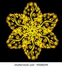 Abstract isolated vector flower. illustration.