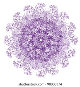 Abstract isolated vector flower. illustration.