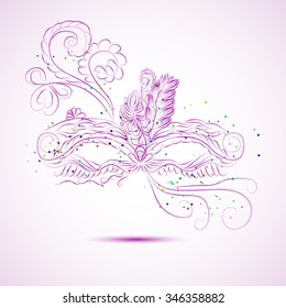 abstract isolated vector mask