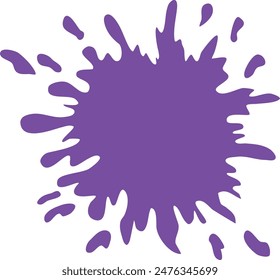 Abstractas mancha aislada de Vector púrpura. Ilustración de manchas de colores brillantes.